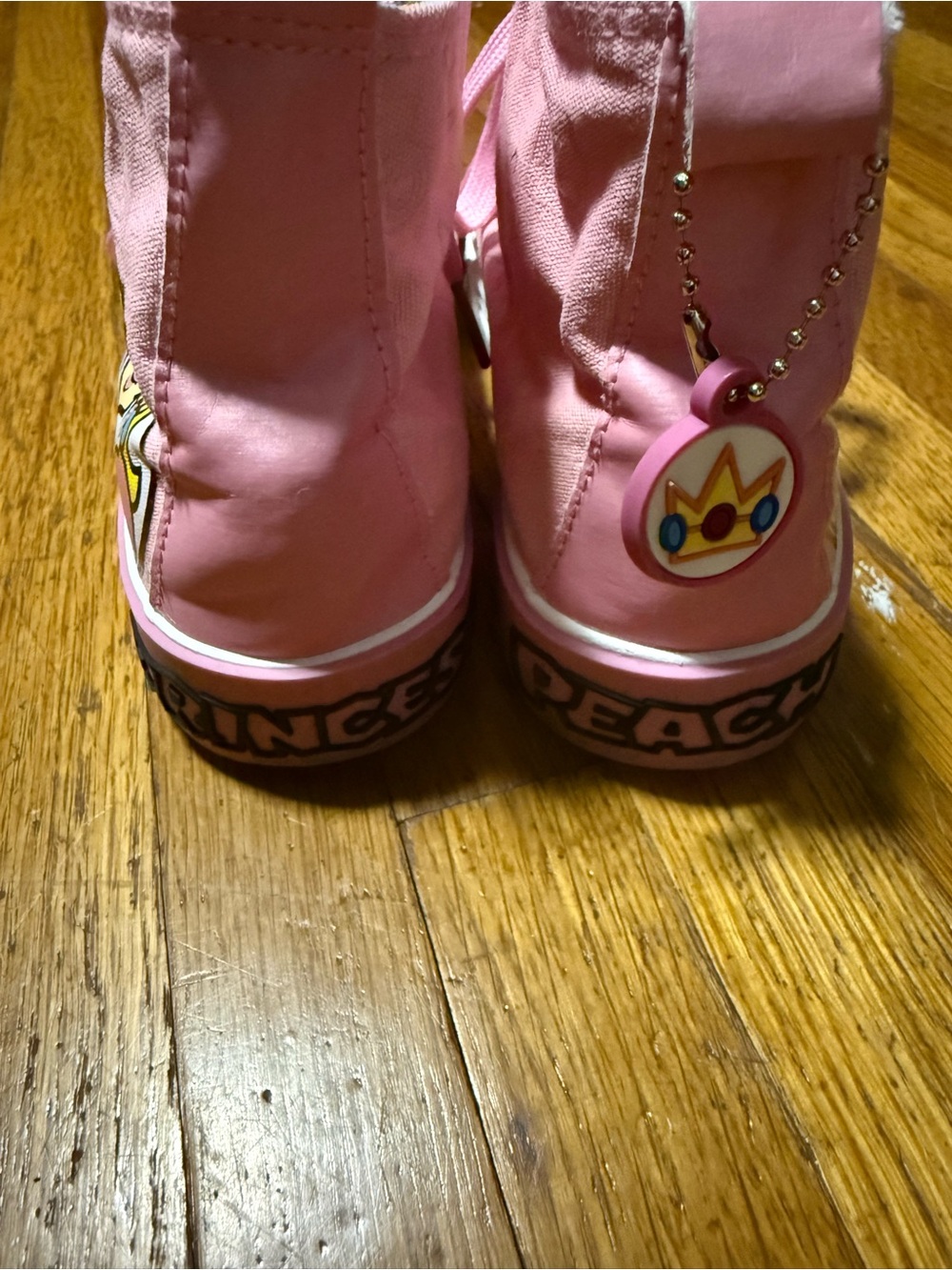 Kids Pink High-Top Princess Peach Graphic Sneakers - Picture 3 of 6